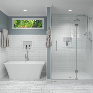 Subway Tile Poly Tub and Shower Surround Kit